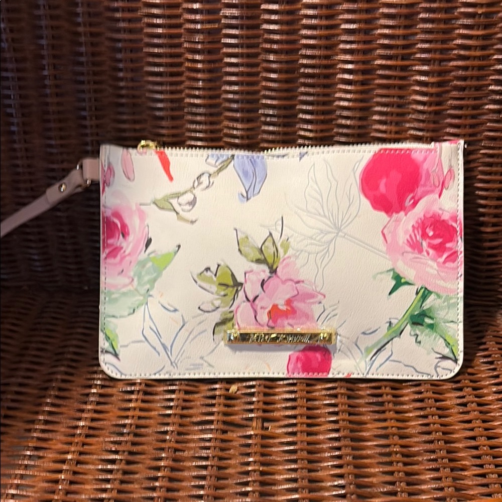 Betsy johnson floral wristlet nwot